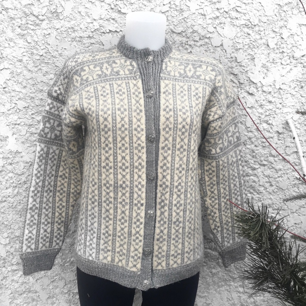 Scandinavian Wool Cardigan Sweater